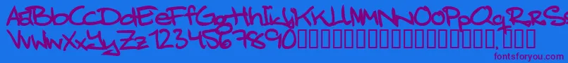 En savoir plus sur la police JuliaengstrmBold Police JuliaengstrmBold – polices violettes sur fond bleu