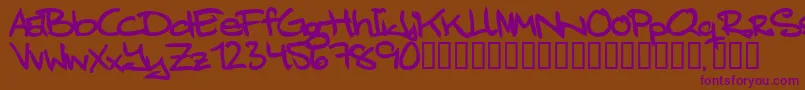 JuliaengstrmBold Font – Purple Fonts on Brown Background