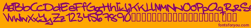 More about JuliaengstrmBold Font JuliaengstrmBold Font – Purple Fonts on Orange Background