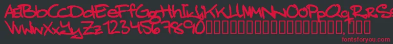 JuliaengstrmBold Font – Red Fonts on Black Background