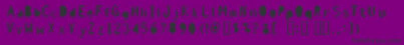 DiscountInfernoBold-Schriftart – Schwarze Schriften auf violettem Hintergrund