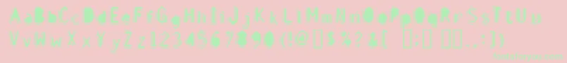 DiscountInfernoBold Font – Green Fonts on Pink Background