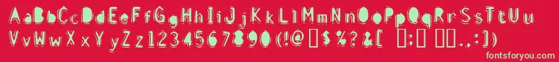 DiscountInfernoBold Font – Green Fonts on Red Background