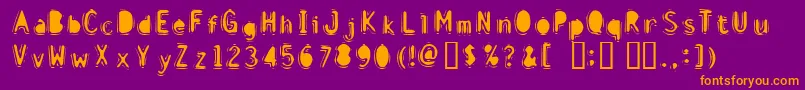 DiscountInfernoBold Font – Orange Fonts on Purple Background