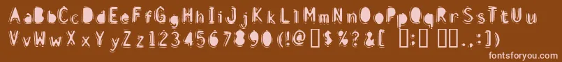 DiscountInfernoBold Font – Pink Fonts on Brown Background