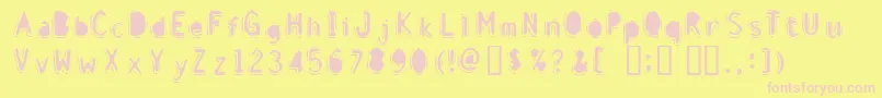 DiscountInfernoBold Font – Pink Fonts on Yellow Background