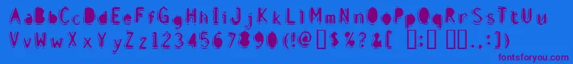 DiscountInfernoBold Font – Purple Fonts on Blue Background