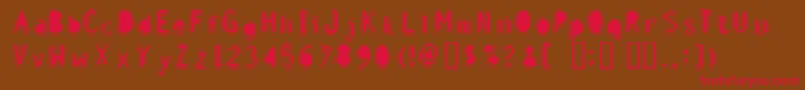 DiscountInfernoBold Font – Red Fonts on Brown Background