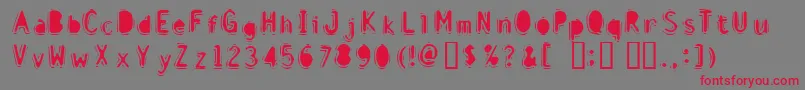 DiscountInfernoBold Font – Red Fonts on Gray Background