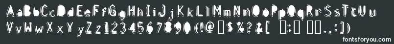 フォントDiscountInfernoBold – 黒い背景に白い文字