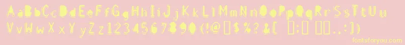 DiscountInfernoBold Font – Yellow Fonts on Pink Background