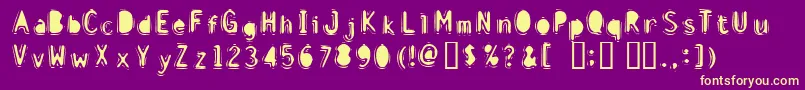 DiscountInfernoBold Font – Yellow Fonts on Purple Background