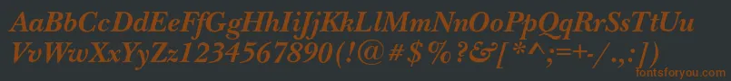 NewbaskervillecBolditalic-fontti – ruskeat fontit mustalla taustalla