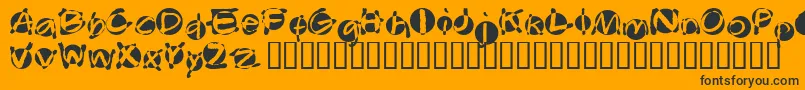 Swabba Font – Black Fonts on Orange Background