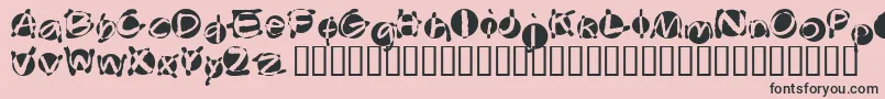 フォントSwabba – ピンクの背景に黒い文字