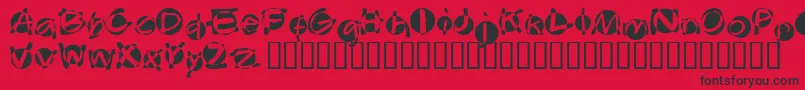 フォントSwabba – 赤い背景に黒い文字