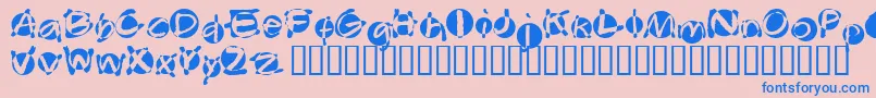 Swabba-Schriftart – Blaue Schriften auf rosa Hintergrund
