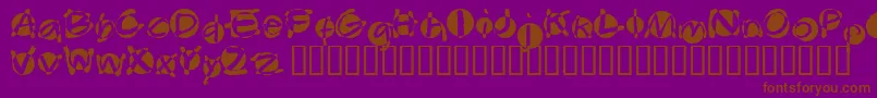 Swabba-fontti – ruskeat fontit violetilla taustalla