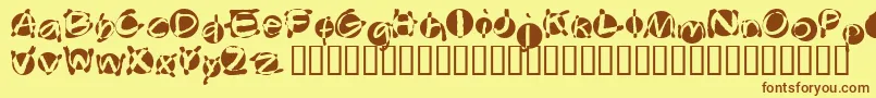 Swabba Font – Brown Fonts on Yellow Background
