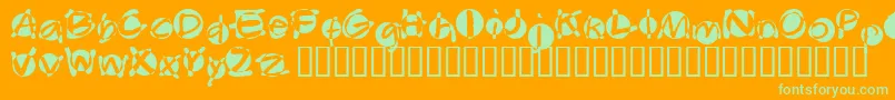 Swabba Font – Green Fonts on Orange Background