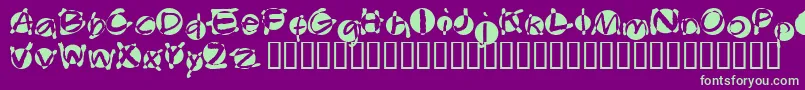 Swabba-fontti – vihreät fontit violetilla taustalla