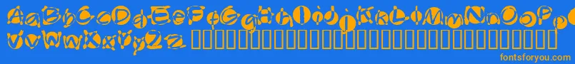 Swabba Font – Orange Fonts on Blue Background