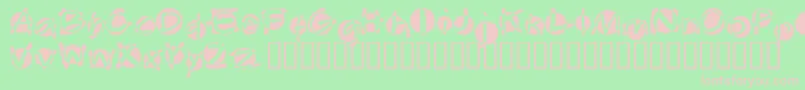 フォントSwabba – 緑の背景にピンクのフォント