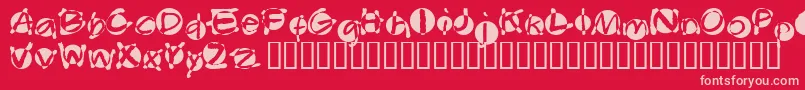 Swabba-fontti – vaaleanpunaiset fontit punaisella taustalla