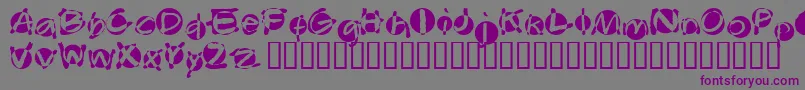 Swabba-fontti – violetit fontit harmaalla taustalla
