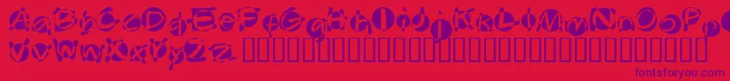 Fonte Swabba – fontes roxas em um fundo vermelho