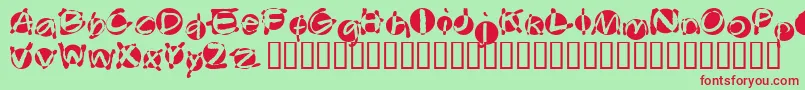Swabba-fontti – punaiset fontit vihreällä taustalla