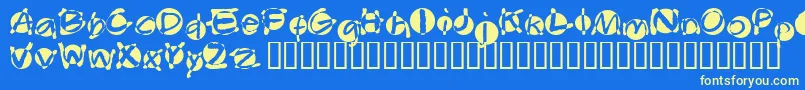 Swabba-fontti – keltaiset fontit sinisellä taustalla