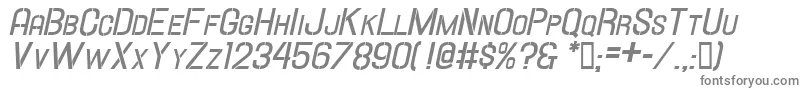 HallandaleStencilBd.It.ScJl Font – Gray Fonts on White Background