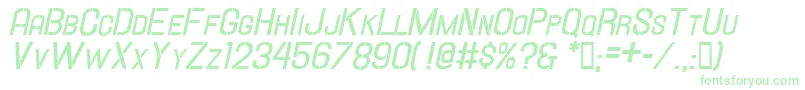 HallandaleStencilBd.It.ScJl Font – Green Fonts on White Background