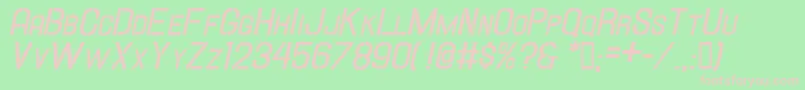 HallandaleStencilBd.It.ScJl Font – Pink Fonts on Green Background