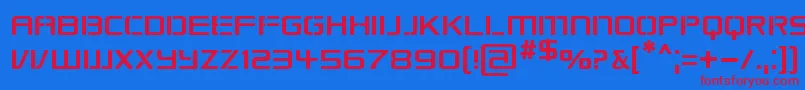 Republk Font – Red Fonts on Blue Background