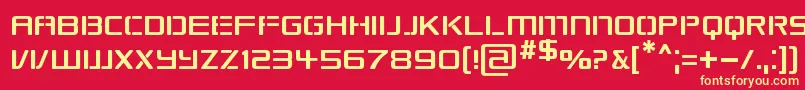 Republk Font – Yellow Fonts on Red Background