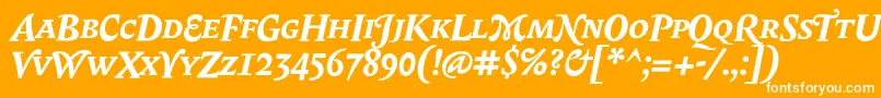BiblonScOtBoldItalic Font – White Fonts on Orange Background