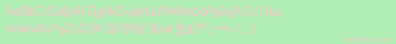 Jordfont Font – Pink Fonts on Green Background