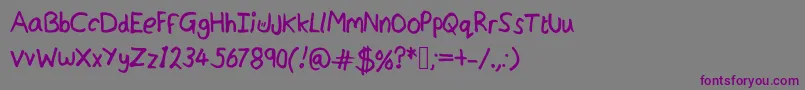 Шрифт Jordfont – фиолетовые шрифты на сером фоне