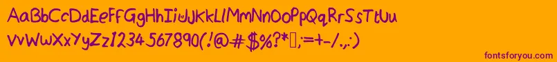 Jordfont Font – Purple Fonts on Orange Background