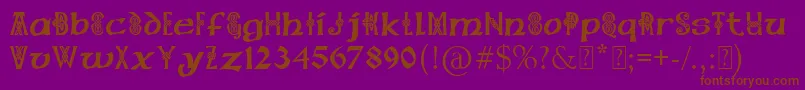 PaulsCelticFont1 Font – Brown Fonts on Purple Background