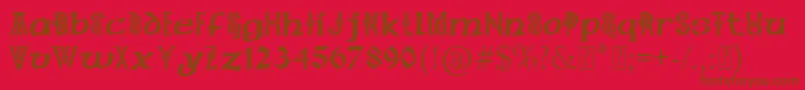 PaulsCelticFont1 Font – Brown Fonts on Red Background