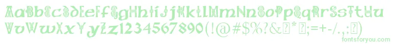 PaulsCelticFont1 Font – Green Fonts on White Background