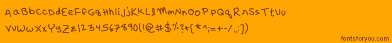 Шрифт Riley – коричневые шрифты на оранжевом фоне