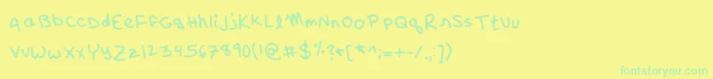 Czcionka Riley – zielone czcionki na żółtym tle