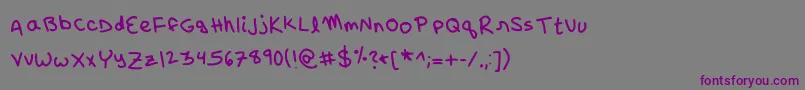 Шрифт Riley – фиолетовые шрифты на сером фоне