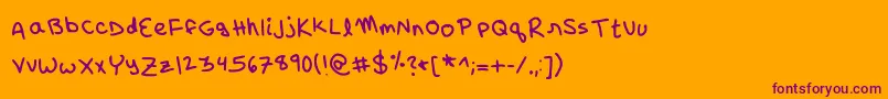 Шрифт Riley – фиолетовые шрифты на оранжевом фоне