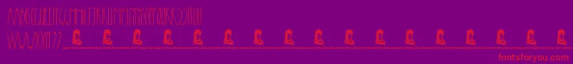 Skyscraper Font – Red Fonts on Purple Background