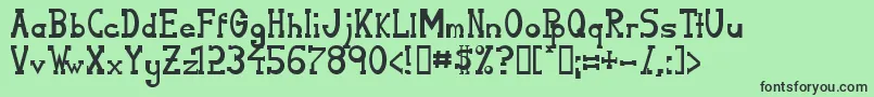 フォントSerifonNormal – 緑の背景に黒い文字